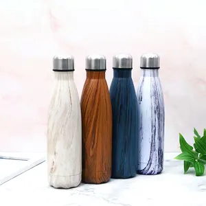 Factory Supply Hot Sale Picture On Flask Cola Thermos Flask Vacuum Cola Shaped Water Bottle