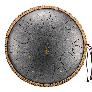 Hluru Lotus Stalen Tongtrommels 15-Noot 13-Inch Hoogwaardige Koolstofstalen Tanktrommel Etnisch Hanpan Percussie-Instrument - Product Image 2