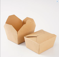 Boîte carrée en papier kraft jetable multi-tailles avec boucle, pliable et auto-scellante, pour emballage alimentaire pour bébé, Shandong Large