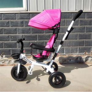 Poussette intelligente à trois roues, parapluie de bébé, <span class=keywords><strong>tricycle</strong></span> pour 3 enfants, avec barre de poussée - Product Image 6
