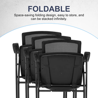 Chaise de bureau ergonomique moderne en maille avec accoudoirs rabattables, support lombaire empilable, pour hôpital et usage domestique