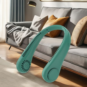 Mini ventilador de cuello portátil con logotipo personalizado, recargable por USB, <span class=keywords><strong>3</strong></span> velocidades, enfriador sin aspas ajustable, colgante gratis para coche, uso al aire libre - Product Image 2