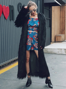 2022 migliore qualità Parka Ultra lungo cappotto da donna in lana <span class=keywords><strong>Cross</strong></span> Border cappotto da donna in lana galleggiante Trench lungo da donna - Product Image 3