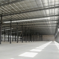 Entrepôt à structure en acier épais facilement extensible, atelier préfabriqué, bâtiment stable à structure métallique