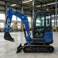 Mini-excavatrice sur chenilles neuve de 1 à 3,5 tonnes, certifiée CE EPA, haute puissance de creusement, pour usage agricole et domestique, avec pompe à moteur