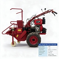 Machine à hacher le maïs et la paille à 3200 tr/min, alimentée au diesel, équipement de coupe de maïs à une rangée pour le travail sur le terrain