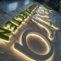 Letrero Exterior Personalizado con Luz LED, Letras 3D, Decoración Luminosa, Letrero Metálico para Tienda, Letrero con Logotipo para Exteriores, Publicidad Exterior