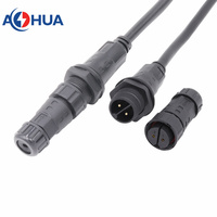 Câble d'alimentation pour lampe de croissance Led 3PIN Connecteur AC M20 Fil à montage sur panneau Prise mâle femelle Connecteur de câble d'assemblage IP65