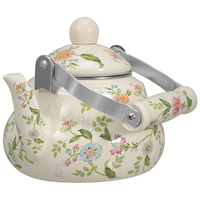 Bouilloire en métal émaillé rétro 1,5 L pour la préparation du lait, du café et du thé, accessoire de cuisine pour la maison, bouilloires pour boissons