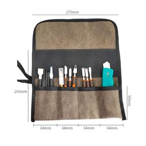 Sac de rangement multifonctionnel pliable en toile pour outils, couteaux de sculpture et quincaillerie - Product Image 1