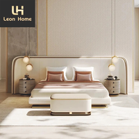 Lit King Size Moderne de Luxe Personnalisé avec Tête de Lit Large en Tissu Velours – Ensemble de Chambre à Coucher Design Luxe