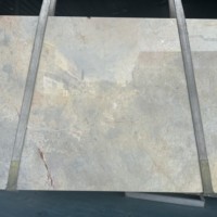 Panneaux de revêtement en marbre jaune beige pour mur d'accentuation dans le salon