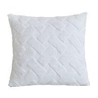 Housse de coussin carrée anti-acariens tissée sur mesure de haute qualité, style nordique, en velours uni à rayures géométriques, pour salon, chambre et voiture