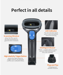 Escáner de Código de Barras USB 1D 2D, Portátil, de Plástico ABS Negro - Product Image 6
