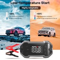 Démarreur de voiture portable Q30 avec gonfleur de pneus, compatible essence/diesel 13L, conception silencieuse