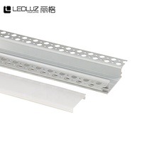 Profilé LED en aluminium sans cadre pour éclairage linéaire de plafond et de mur en cloison sèche avec canal pour bande COB de 40 mm