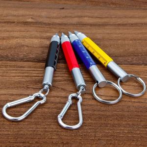 <b>Personalized</b> Design 6 in 1 Plastic Portable <b>Keychain</b> Ball Pen with Custom Logo for Engineer Gifts - Product Image 5
