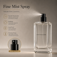 Flacons de parfum de luxe vides de 50 ml et 100 ml, flacons de parfum carrés en verre transparent, flacon de parfum personnalisé avec étiquette privée, 30 ml