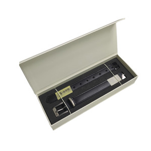simple elegant custom logo print black watch strap box packaging paper box