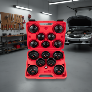 Cup Socket <b>Tool</b> Set 14Pcs Metal <b>Oil</b> <b>Filter</b> <b>Removal</b> Wrench For Auto Engine Maintenance - Product Image 2