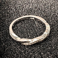 Bijoux fins à la mode plaqué rhodium rationaliser S925 argent ovale tricot torsion Moissanite anneaux de mariage ensemble pour Couple fiançailles