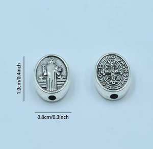 Medalla de San <span class=keywords><strong>Benito</strong></span>, accesorios de joyería DIY, cuentas de pulsera DIY - Product Image 1