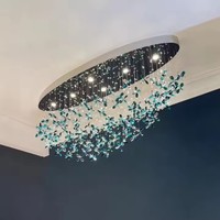 Éclairage de salon de luxe, lustre de projet de construction en duplex pour villa d'hôtel, peut être personnalisé, lustre en cristal moderne
