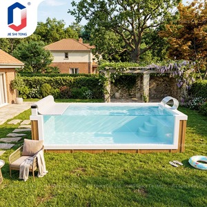 Piscina Elevada de Fibra de Vidrio, Rectangular, Fácil de Instalar, para Uso Familiar en Exteriores, Resistente a los Rayos UV, Duradera, Ecológica, con Escalera de Seguridad - Product Image 2