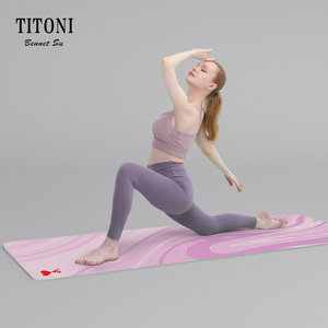 <span class=keywords><strong>TITONI</strong></span> Premium tapis de sol de gymnastique en caoutchouc PU chaud 5mm 6mm épaisseur confortable et résistant à la sueur ensemble de tapis de Yoga personnalisé de haute qualité - Product Image 3