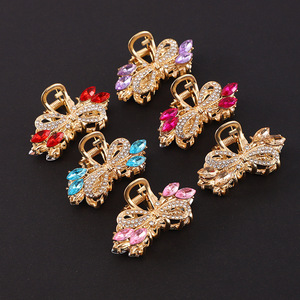 Delicate Crystal <b>Bow</b> Hair <b>Clip</b> 6 Cm Shark <b>Clip</b> For Women Party Hair Accessory - Product Image 4