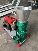 Nouvelle machine à granulés d'aliments Muhang robuste de 28 CV à moteur diesel, granulateur à matrice plate à haut rendement en acier inoxydable 304