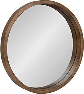 Espejo de pared decorativo redondo de madera enmarcado, diseño de tendencia de moda, nuevo fabricante y exportador personalizado - Product Image 5