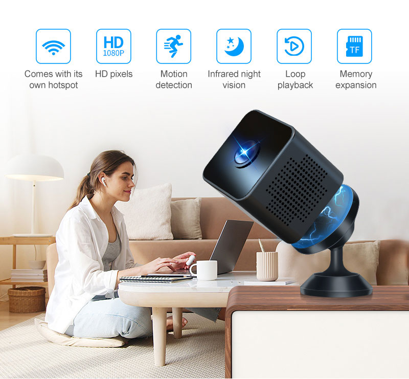 1080P Smart mini WiFi camera IP Camera Motion Detection Security Wireless Network Camera with Magnetic Base