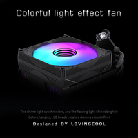 Lovingcool vente en gros processeur Pc haute Performance 90mm ventilateur de refroidissement pour ordinateur de jeu 4 caloducs rgb cpu refroidisseur d'air