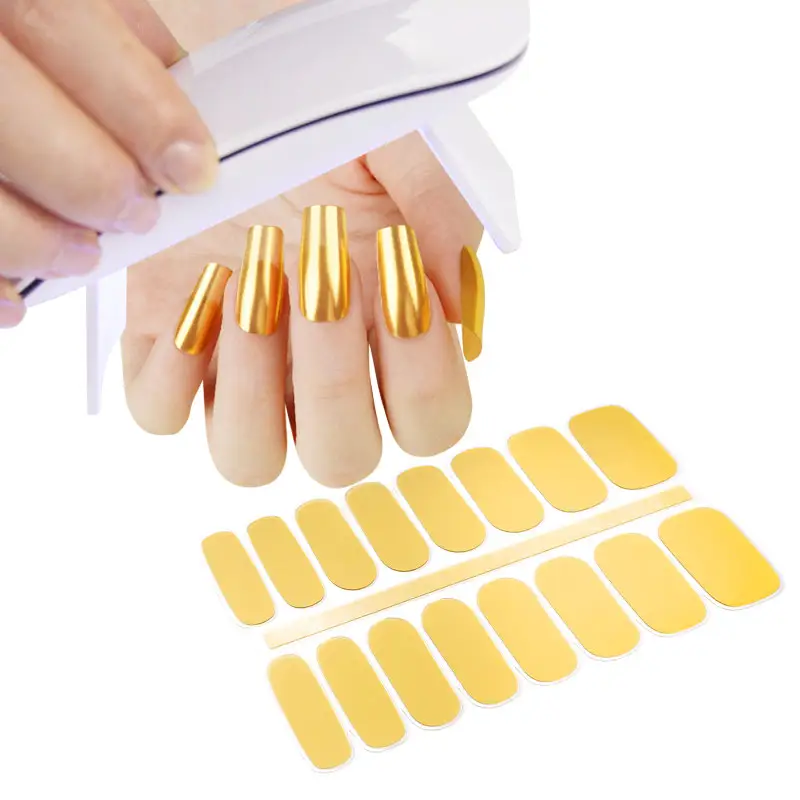 Huizi nuovo Design unghie finte unghie finte in gel semi polimerizzato a copertura totale in tinta unita artificiale