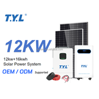Système solaire complet T.Y.L 20-30KW Split IP65 pour maison, panneaux solaires monocristallins, batterie au lithium, onde sinusoïdale pure