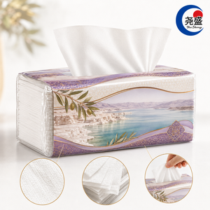 Mouchoirs en papier de luxe blancs, doux, épais <span class=keywords><strong>et</strong></span> absorbants, à motif floral en relief inspiré des rochers du désert de Wadi Rum, en Jordanie - Product Image 1