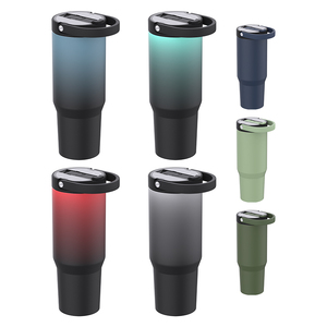 Botella de <span class=keywords><strong>agua</strong></span> aislada de 32 oz con pajita, vaso a prueba de fugas y polvo con asa, pajita de silicona de boca ancha, taza de viaje - Product Image 1