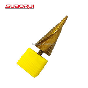 SUBORUI Foret étagé à rainure droite en spirale Foret étagé en titane HSS Foret étagé pour bois Cutter Core Drilling Tools Brocas Escalonadas - Product Image 3