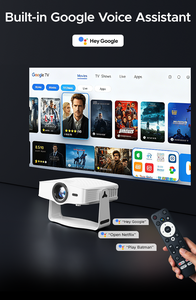 JUNUO Hot selling J500 Projector Android14 500AnsiLumens 1080P Auto Focus H723 Smart BT Wi-fi Portable Home Theater White - Product Image 4