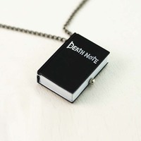 Montre de poche à quartz avec pendentif en forme de livre Death Note, chaîne de collier antique d'inspiration anime japonais pour hommes et femmes