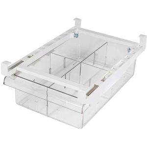 Fridge Drawer Organizer Refrigerator Organizer Bins Pull Out with Handle Fridge Shelf Holder Storage Box Clear Container