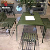 Canapé de salon extérieur en aluminium de conception moderne personnalisée, chaise de salle à manger, utilisation en parc, écologique, imperméable, pour jardin et terrasse