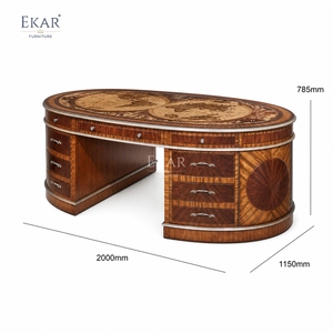 <span class=keywords><strong>Bureau</strong></span> ovale <span class=keywords><strong>en</strong></span> <span class=keywords><strong>marqueterie</strong></span> Marville |   <span class=keywords><strong>Bureau</strong></span> d'écriture classique français double face avec galerie <span class=keywords><strong>en</strong></span> bronze doré - Product Image 6