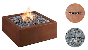 Brasero extérieur au propane en acier Corten efficace - Product Image 3