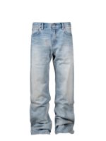 Jeans pour hommes en gros, fabricant OEM ODM, pantalons en denim vintage coupe droite, fournisseur d'usine de streetwear, MOQ, personnalisation du LOGO, prix d'achat
