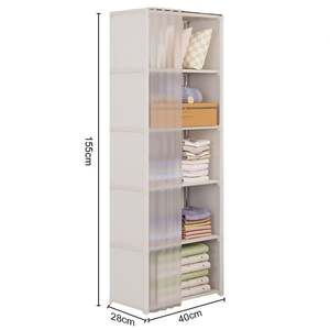 Armoire de rangement pliable <span class=keywords><strong>simple</strong></span> en tissu non tissé, à monter soi-même, peu coûteuse, pour la vente en gros - Product Image 5