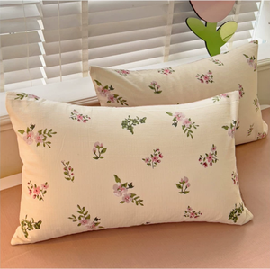 <strong>Double</strong> Layer Yarn Polyester <strong>Duvet</strong> <strong>Cover</strong> Fitted Sheet Dorm Single Bedding Set 4 Piece Soft Breathable for Student Dorm Home - Product Image 5