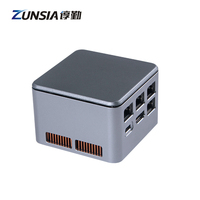 Mini PC Zunsia Jasper Lake Intel N5105/N6006 con 4 Puertos Ethernet, TPM2.0, 4 LAN, Nuc, para Entretenimiento 4K, TV Box