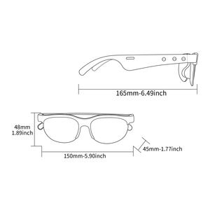 نظارات شمسية ذكية للموسيقى مضادة للماء سماعة رأس رياضية للترجمة Ai - Product Image 6